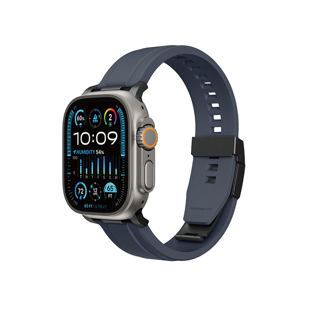 Amazingthing Titan Chrono Apple Watch 42/44/45/46/49mm Silikon Kordon Amazingthing Titan Chrono Apple Watch 42/44/45/46/49mm Silikon Kordon